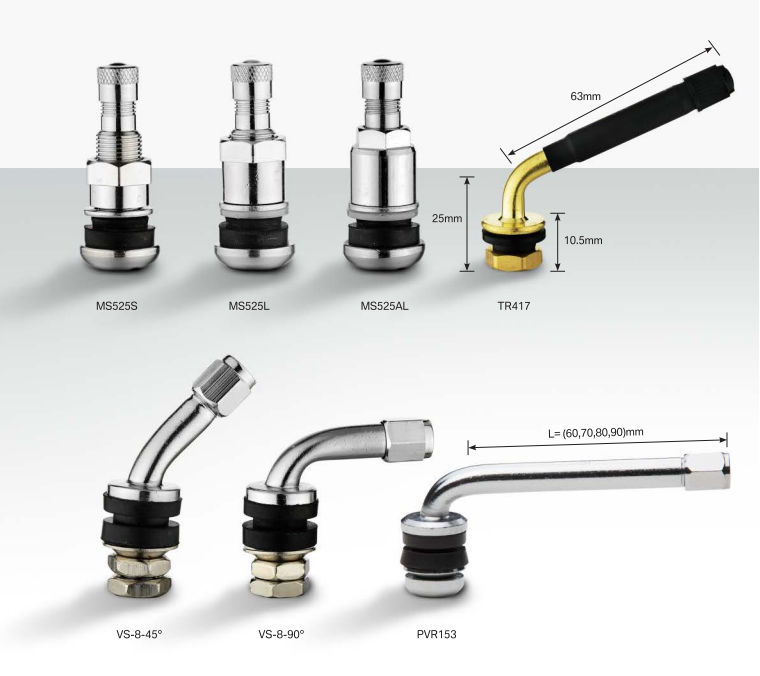 Tire valves for tubeless tire & truck