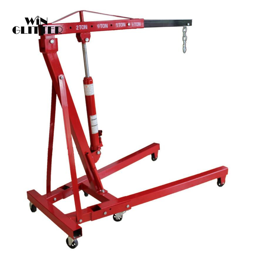 3ton Mini car engine lifting folding Crane Portable small pickup folding boom truck with crane